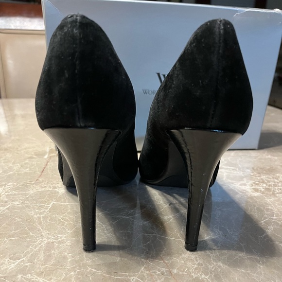 Worthington black suede, open toe pumps. Size 7.5. Great condition. - Picture 3 of 6